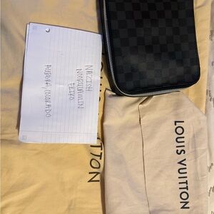 Louis Vuitton Black Checkered Toiletry Bag